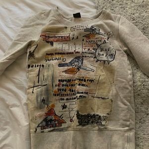 Super cool sweatshirt with Jean Michel Basquiat design